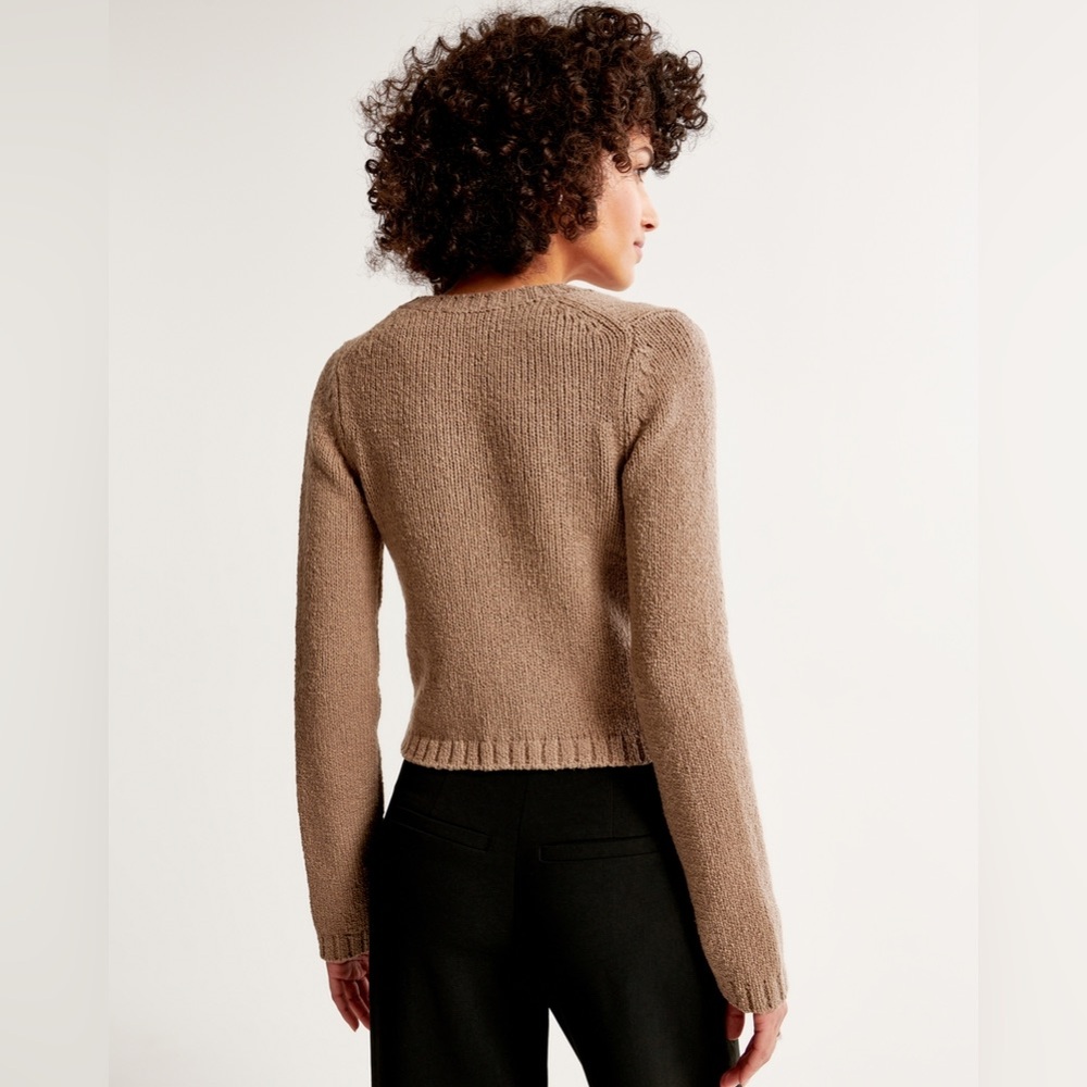 Abercrombie & Fitch Textural Cardigan in Brown Size Small - Picture 5 of 12